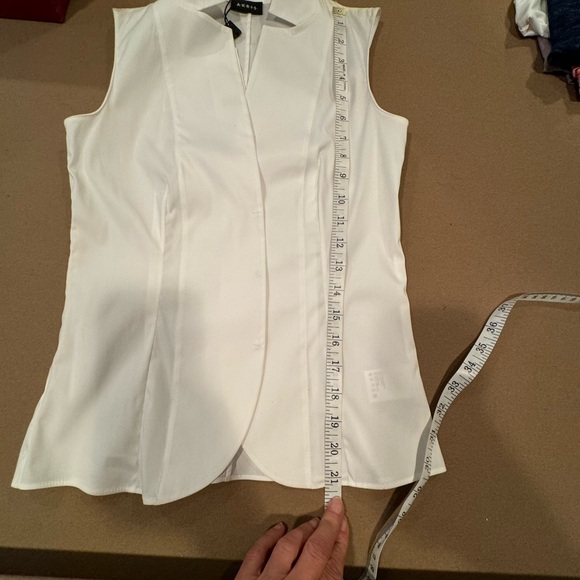 Akris Architecture Collection Stand-collar Blouse in White- Size 2 - NWT - Picture 15 of 16
